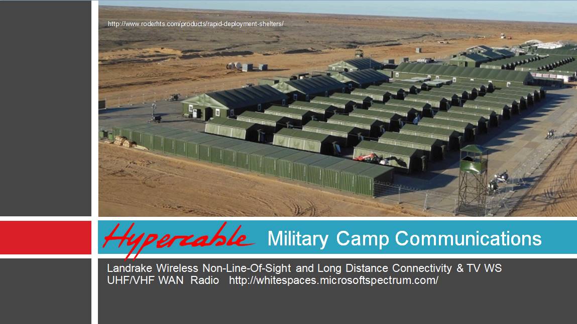 TV WS radio- military camp